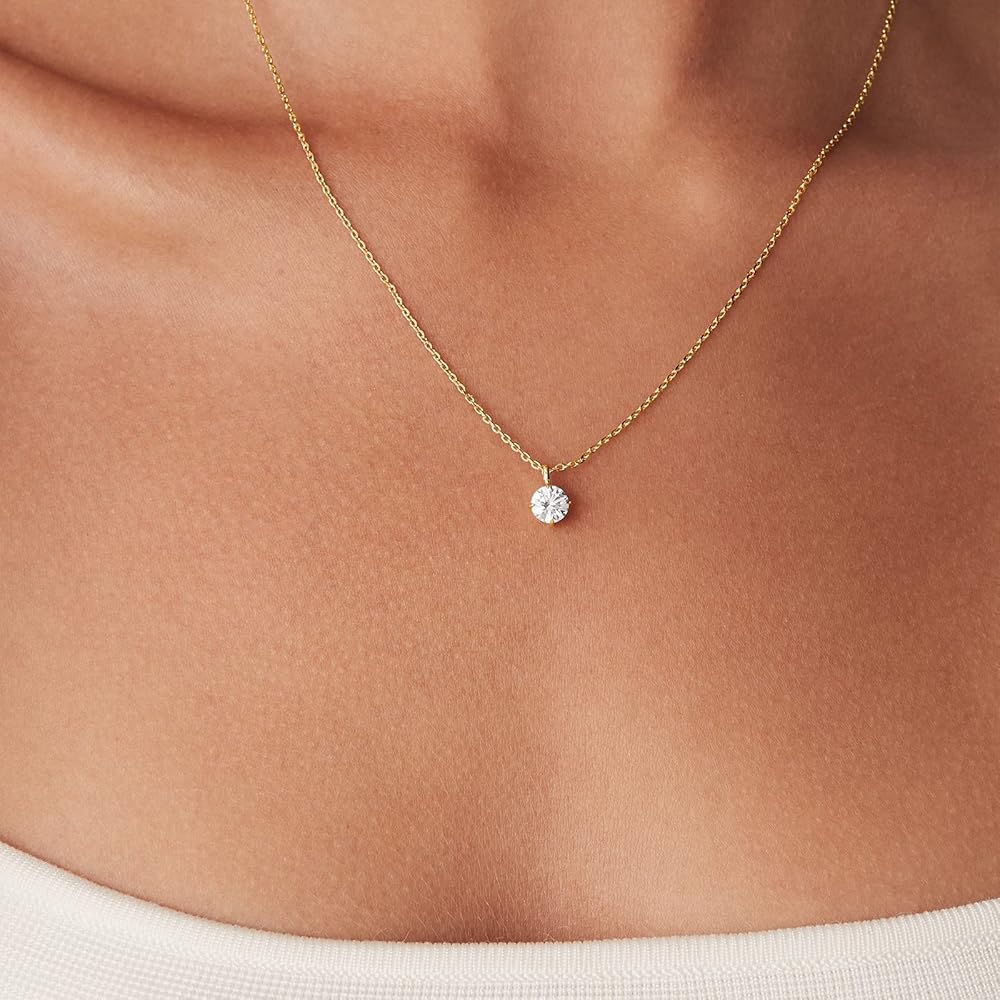 ★daisy★✾14kgf Elegant 14K Solid Yellow Gold Daisy Flower Necklace